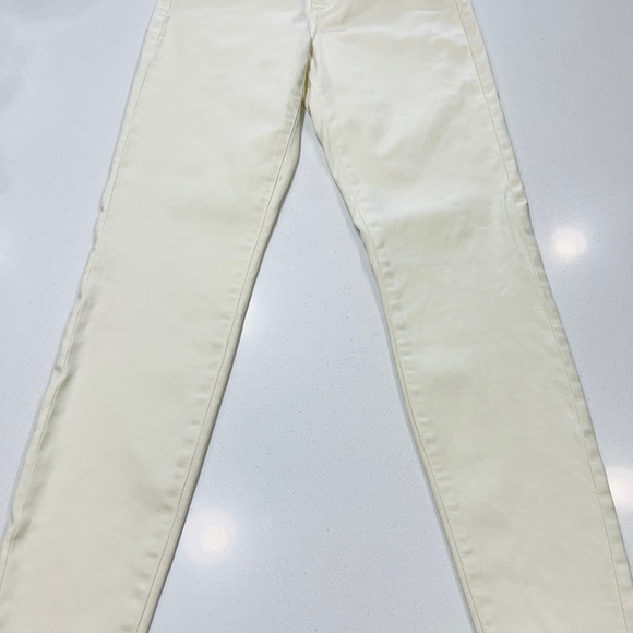 AllSaints Miller Coated Biker Skinny Fit Jeans 28” x 27” In Ivory MSRP $229 - Picture 3 of 9